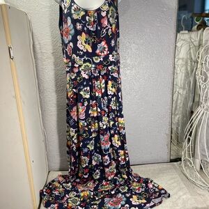 Boden Navy Floral Maxi Dress